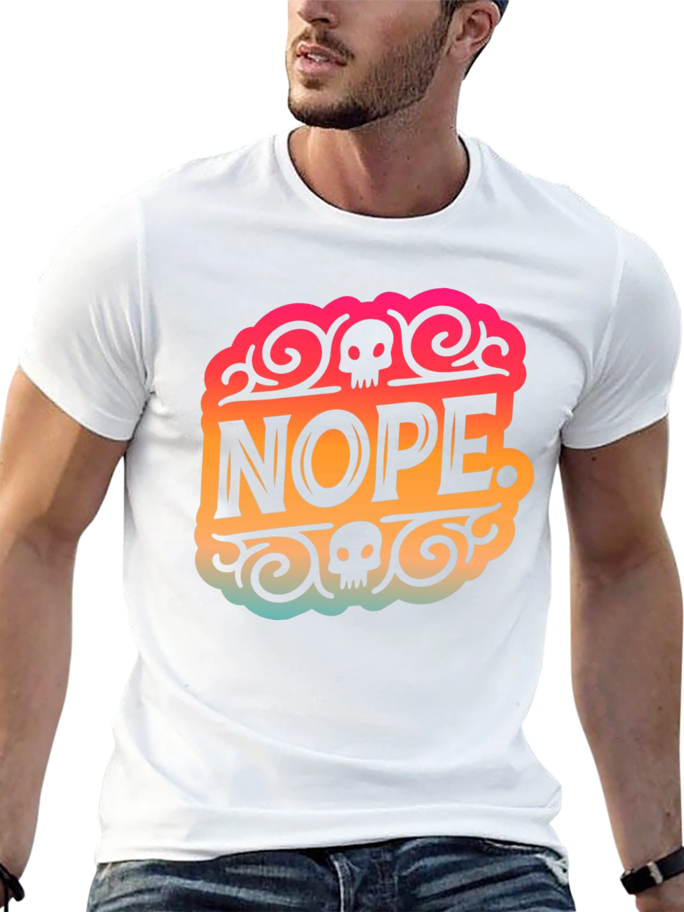 Nope Skull Graphic T-Shirt