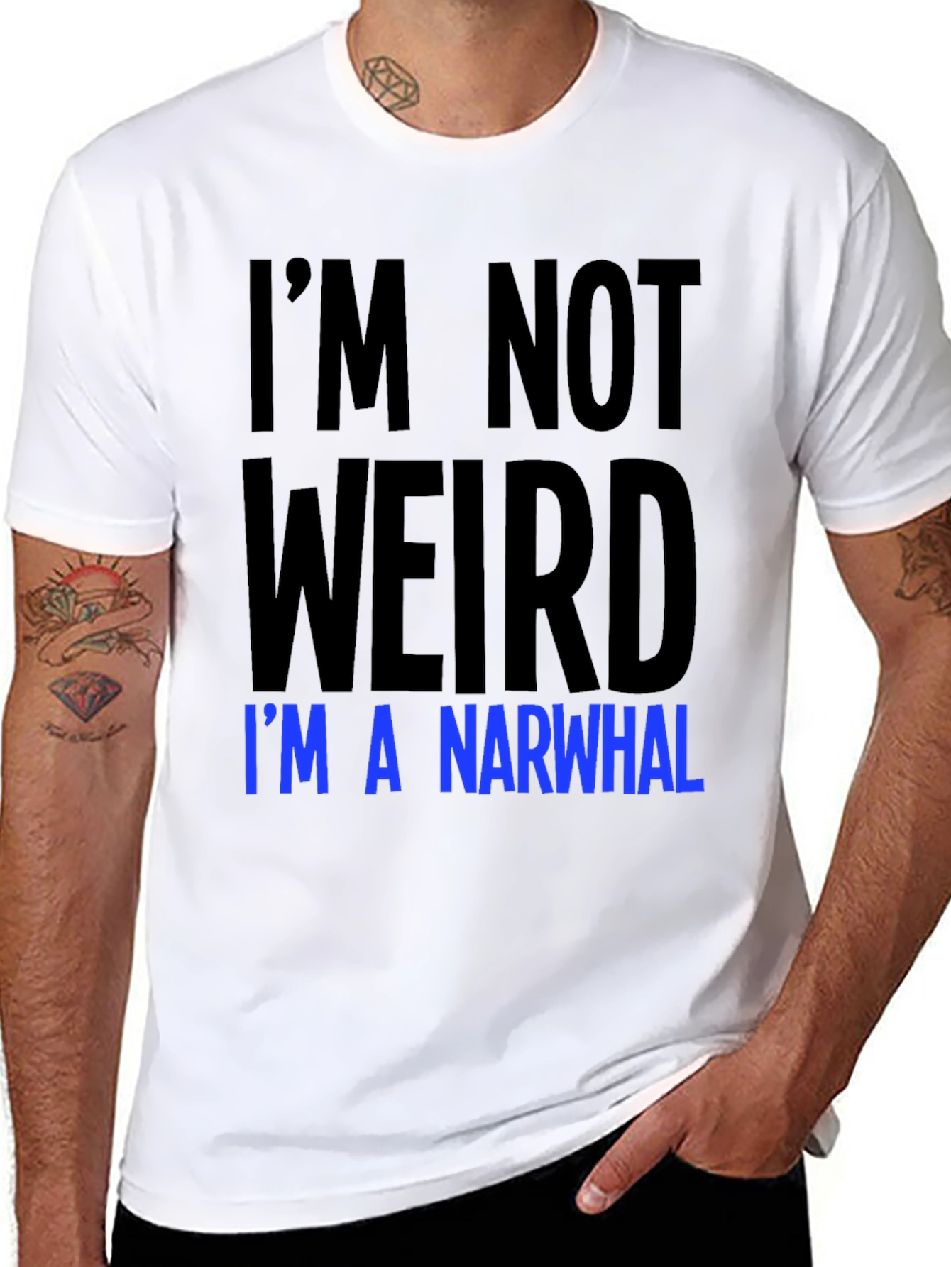 Im Not Weird Im A Narwhal Graphic Tee