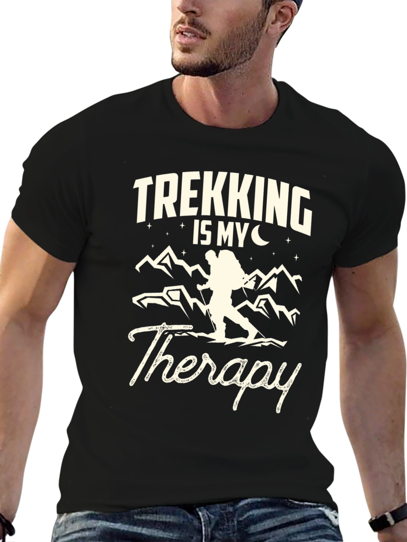 Trekking Is My Therapy Graphic T-Shirt