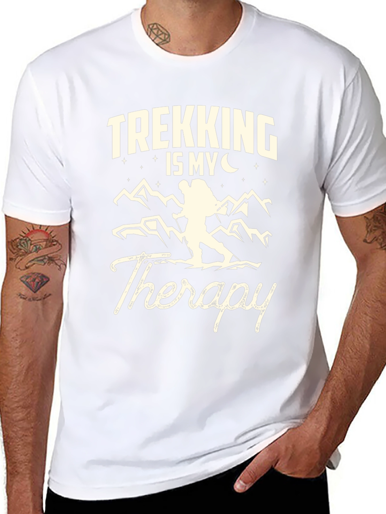 Trekking Is My Therapy Graphic T-Shirt