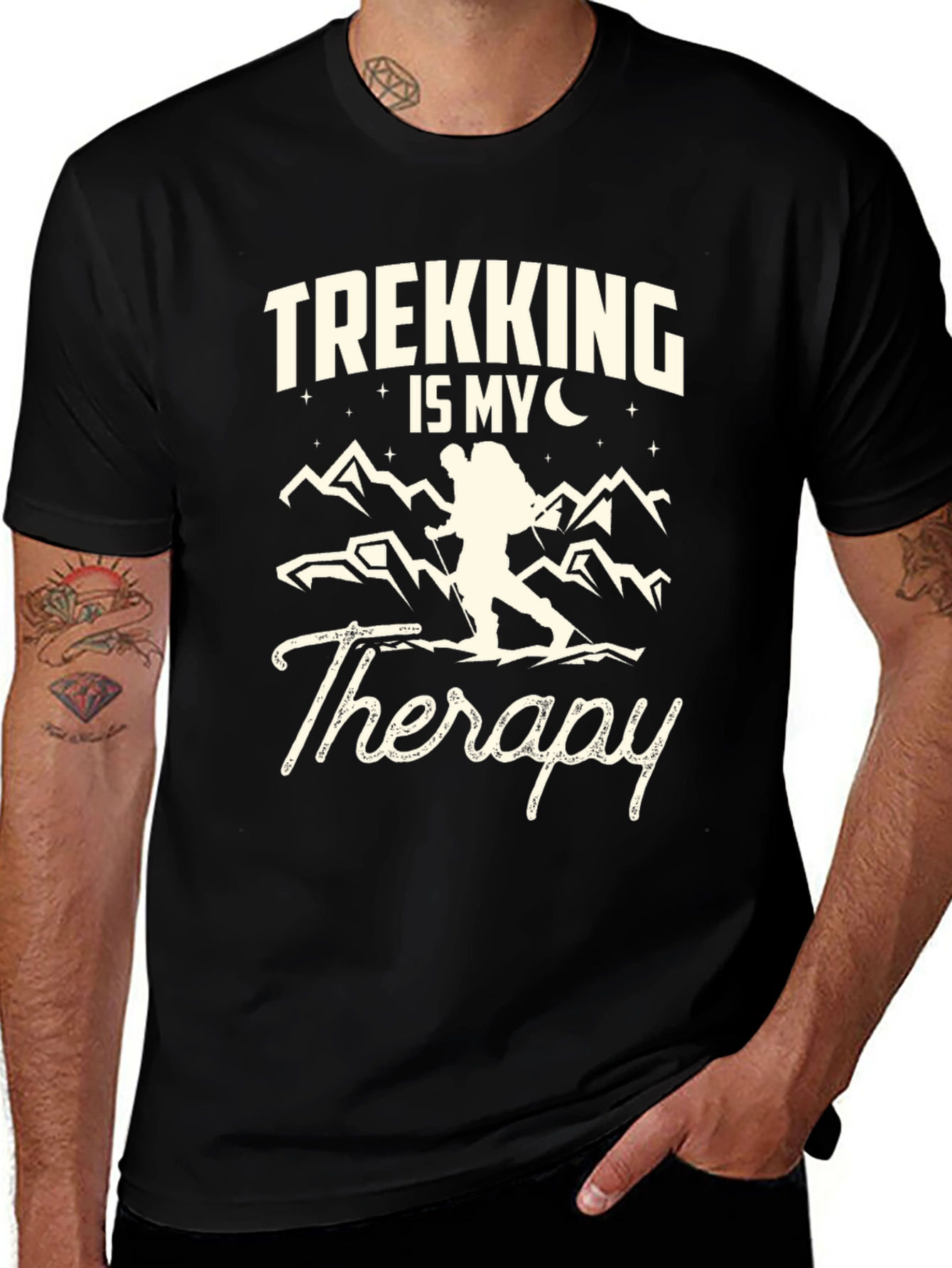 Trekking Is My Therapy Graphic T-Shirt