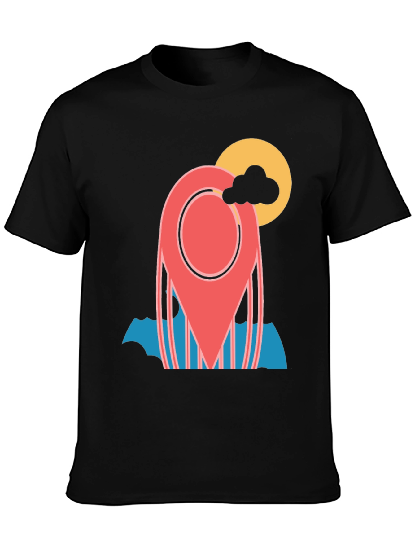 Location Pin Graphic Tee - Stylish Travel T-Shirt