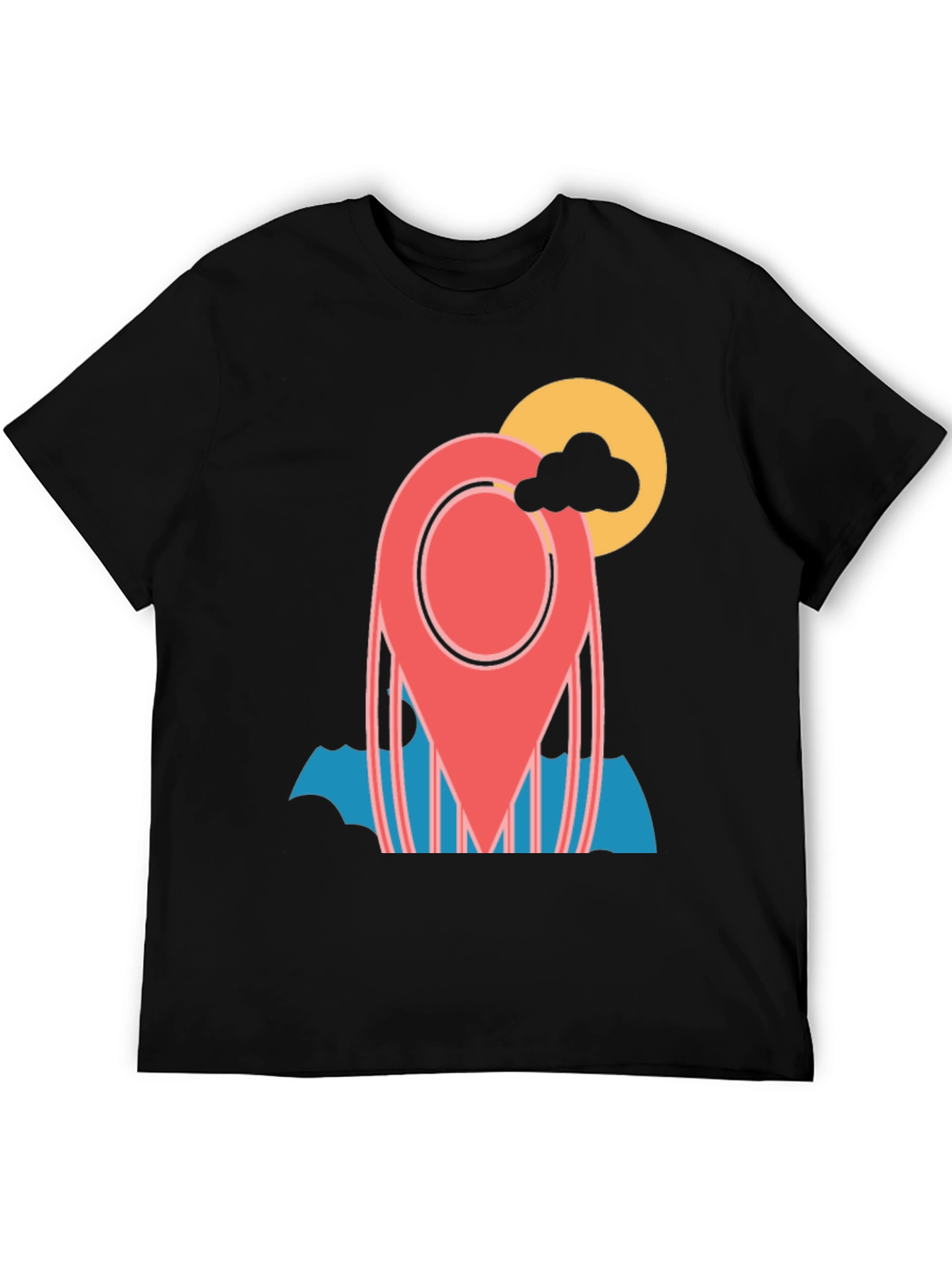 Location Pin Graphic Tee - Stylish Travel T-Shirt