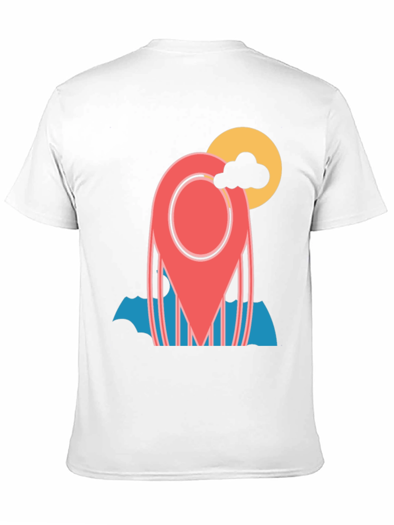 Location Pin Graphic Tee - Stylish Travel T-Shirt