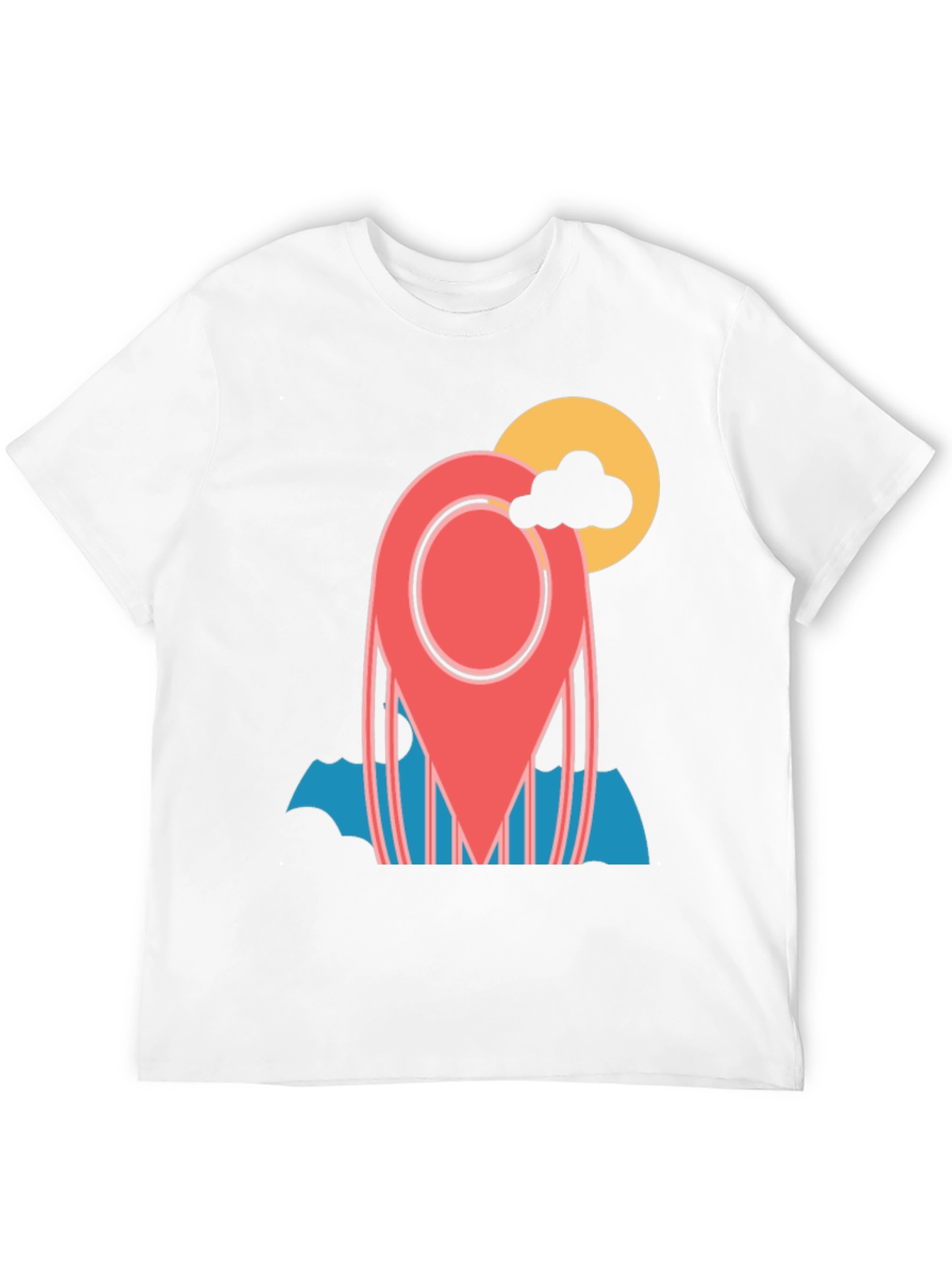 Location Pin Graphic Tee - Stylish Travel T-Shirt