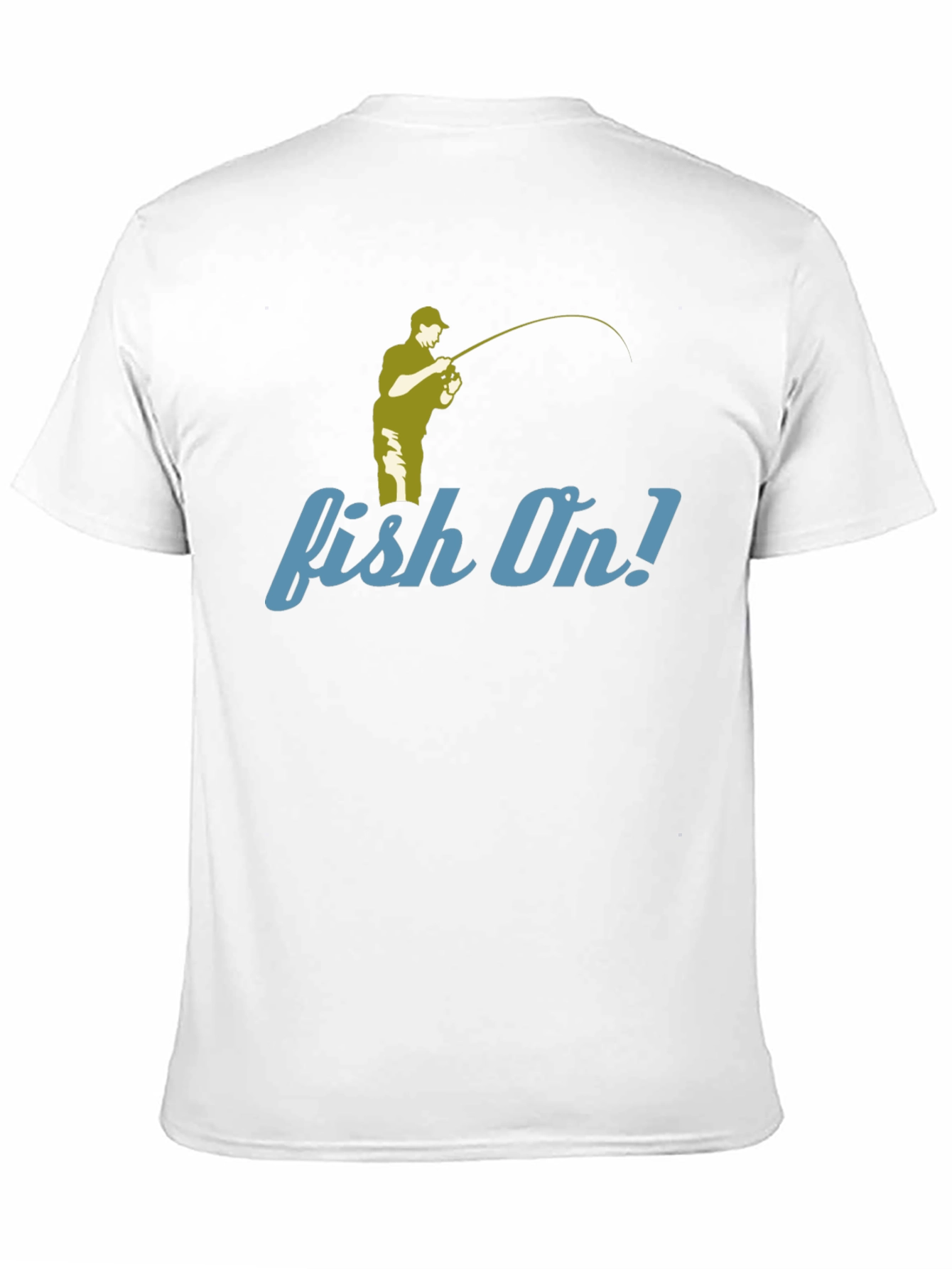 Fishing T-Shirt - Fish On! Design - Black Tee