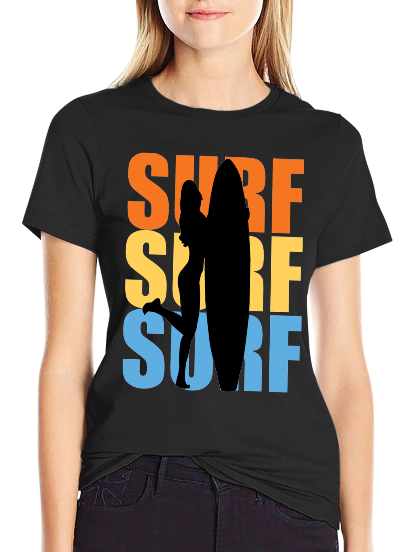 Retro Surfboard Graphic T-Shirt - Beach Vibes