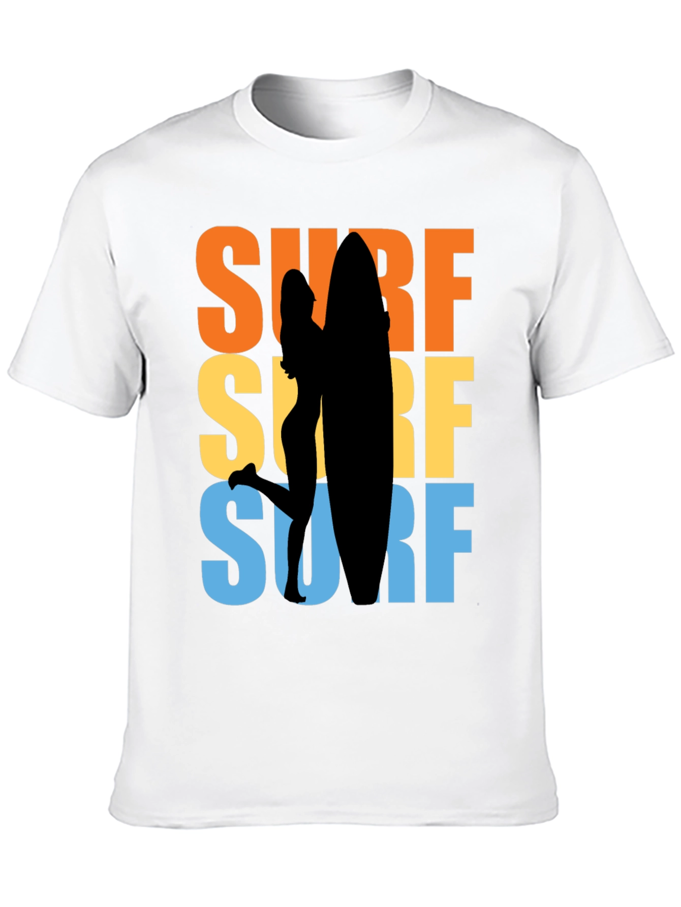 Retro Surfboard Graphic T-Shirt - Beach Vibes