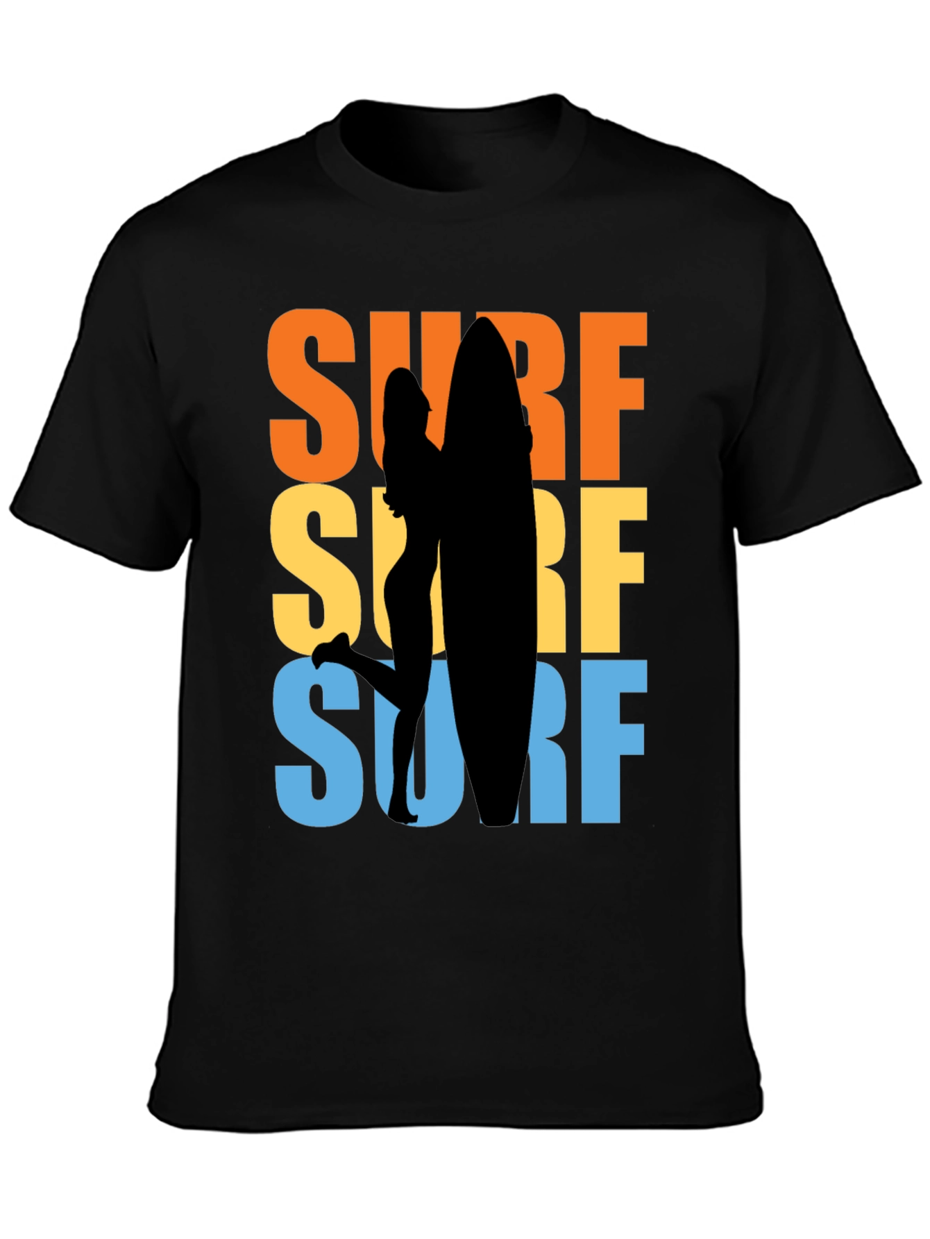 Retro Surfboard Graphic T-Shirt - Beach Vibes