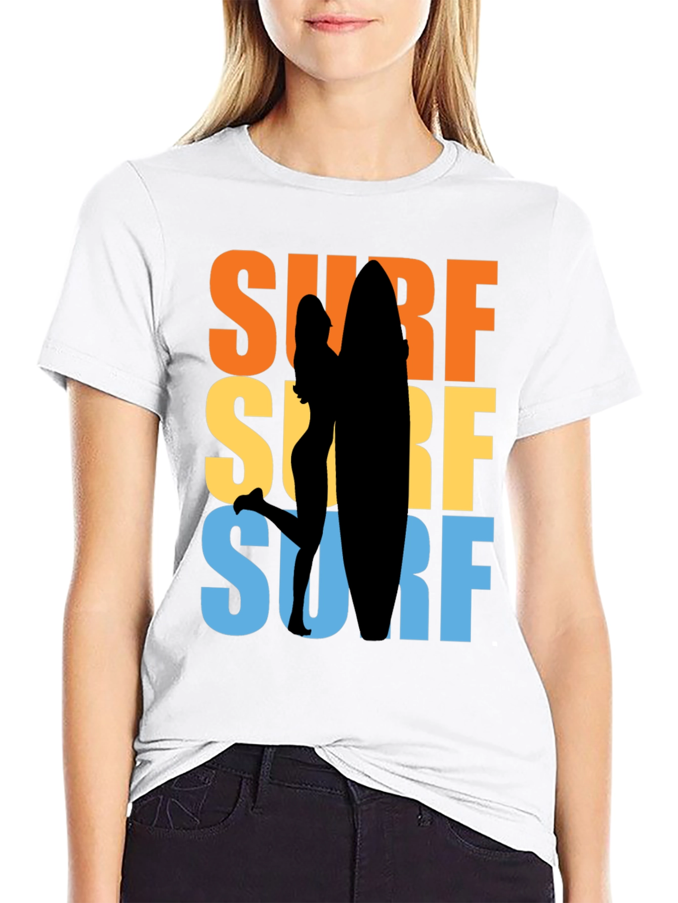 Retro Surfboard Graphic T-Shirt - Beach Vibes