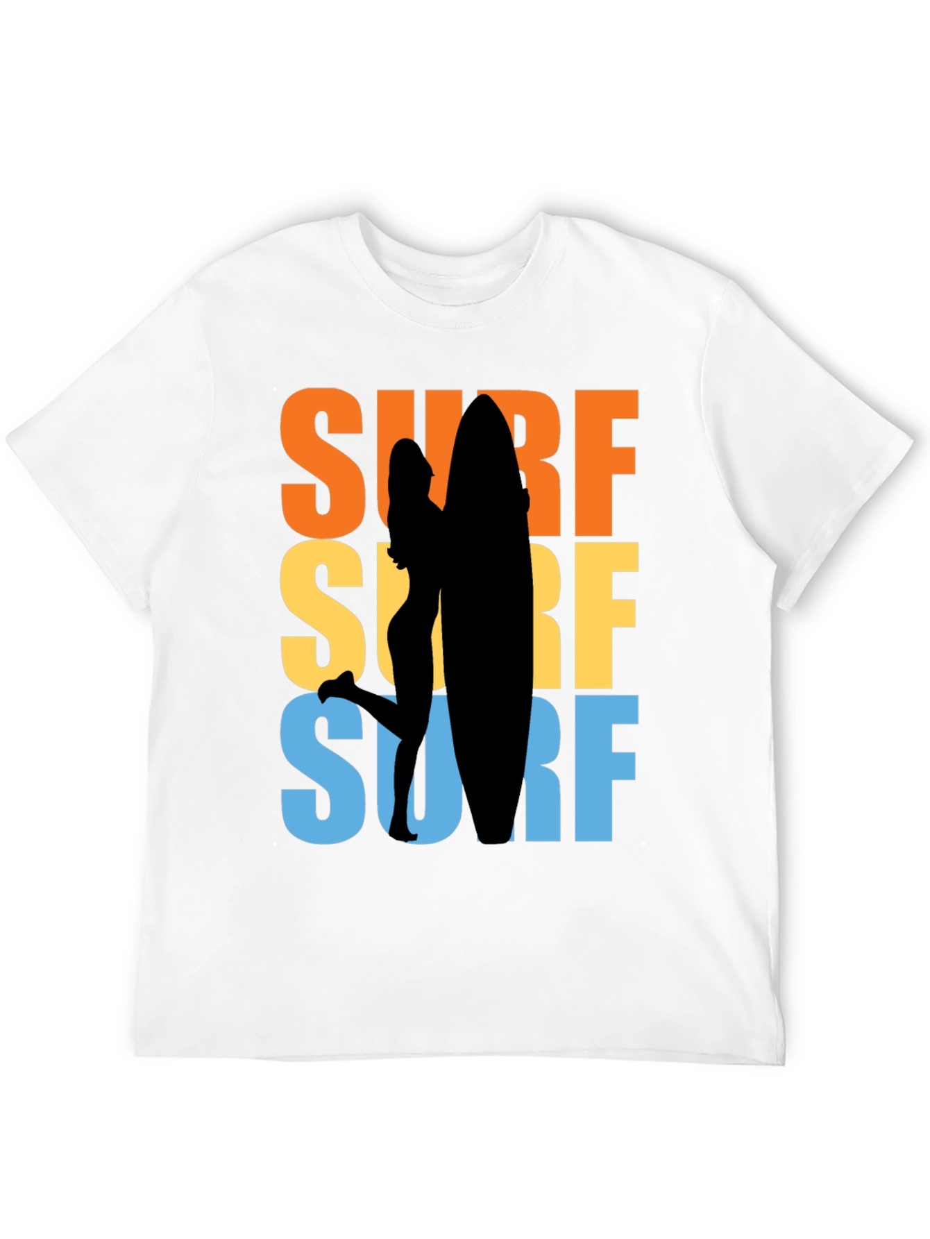 Retro Surfboard Graphic T-Shirt - Beach Vibes