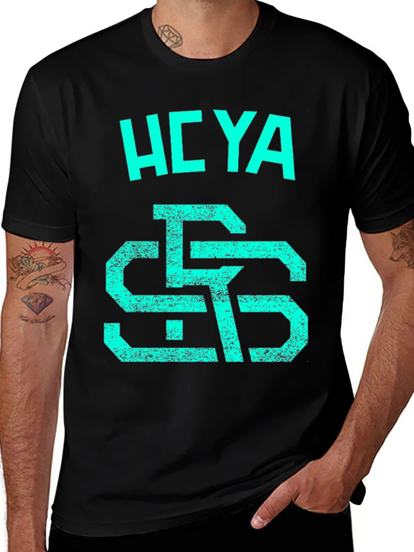 Hoya Saxa T-Shirt Graphic Print Short Sleeve Black