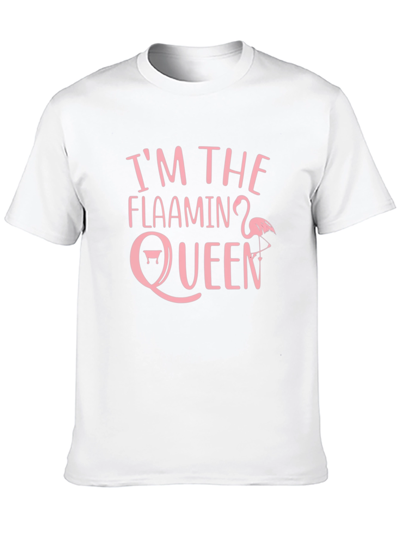 Flamingo Queen Graphic Tee - Funny Black T-Shirt