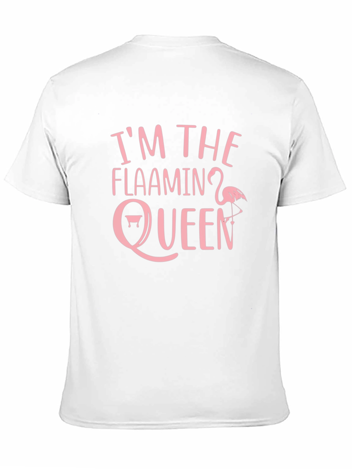 Flamingo Queen Graphic Tee - Funny Black T-Shirt