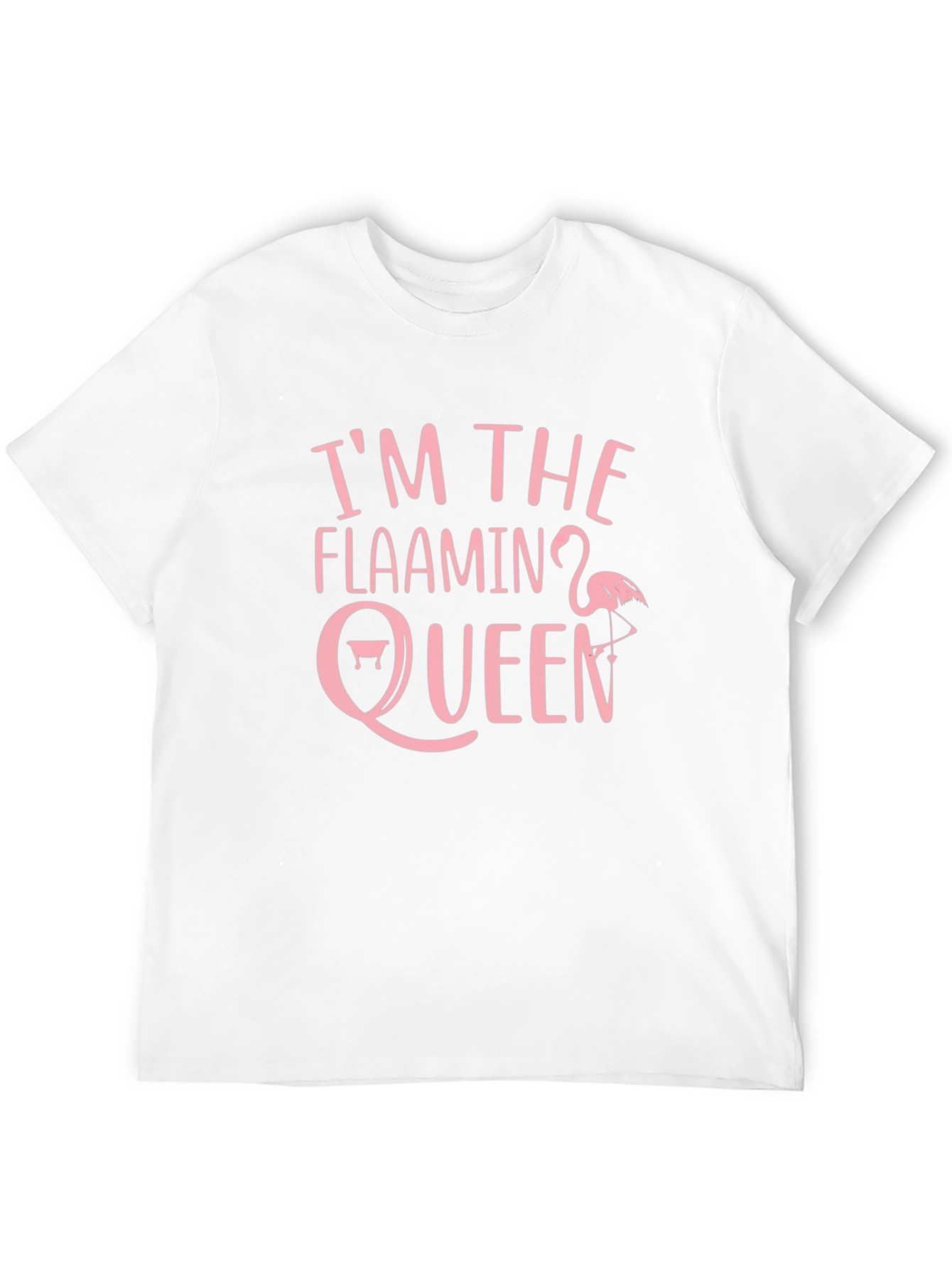 Flamingo Queen Graphic Tee - Funny Black T-Shirt