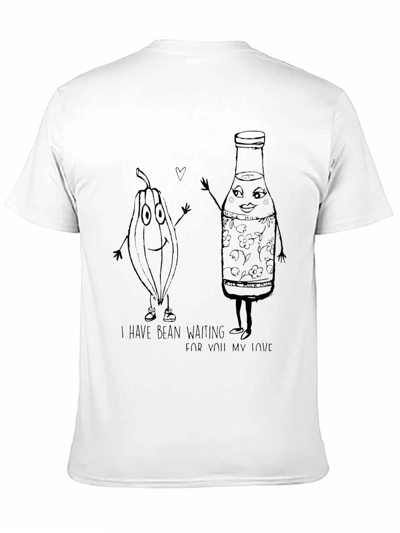 Funny Bean Waiting T-Shirt - Black