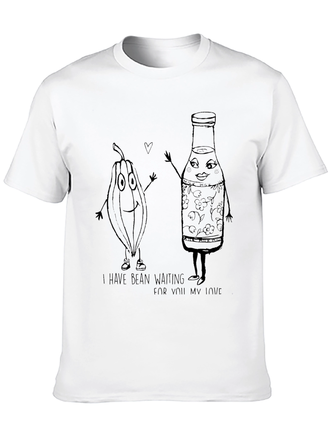 Funny Bean Waiting T-Shirt - Black