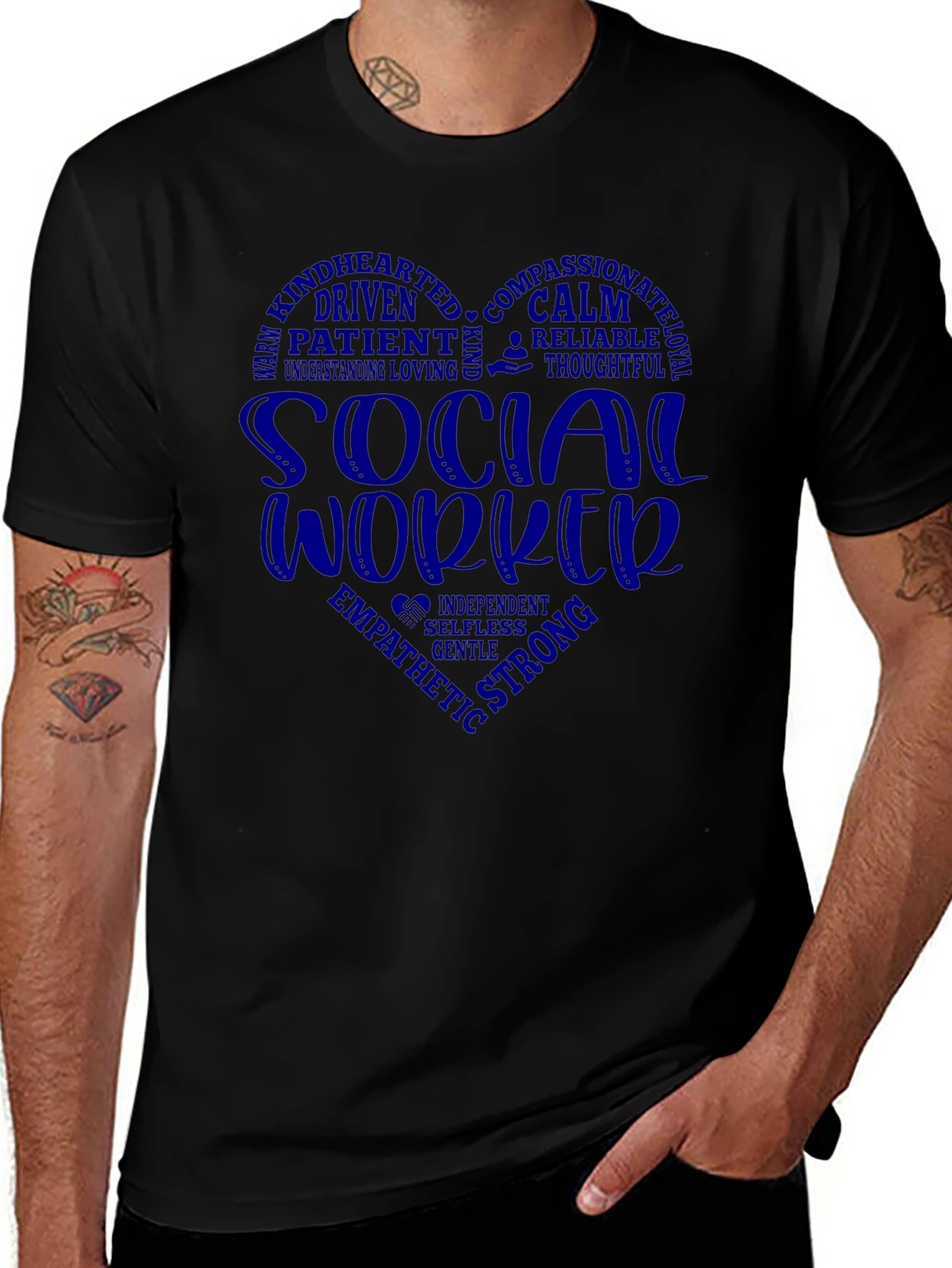 Social Worker Heart Graphic Tee