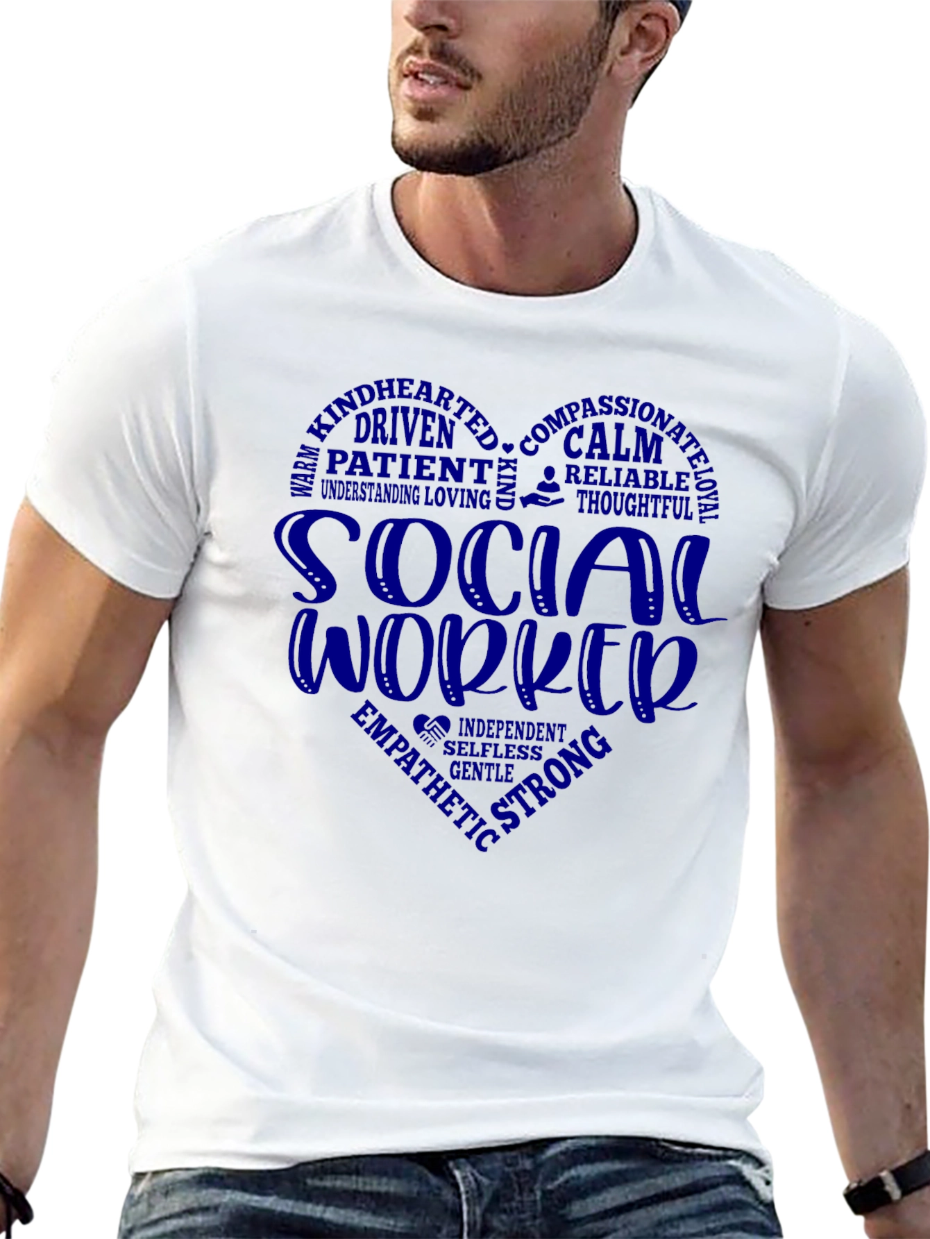 Social Worker Heart Graphic Tee