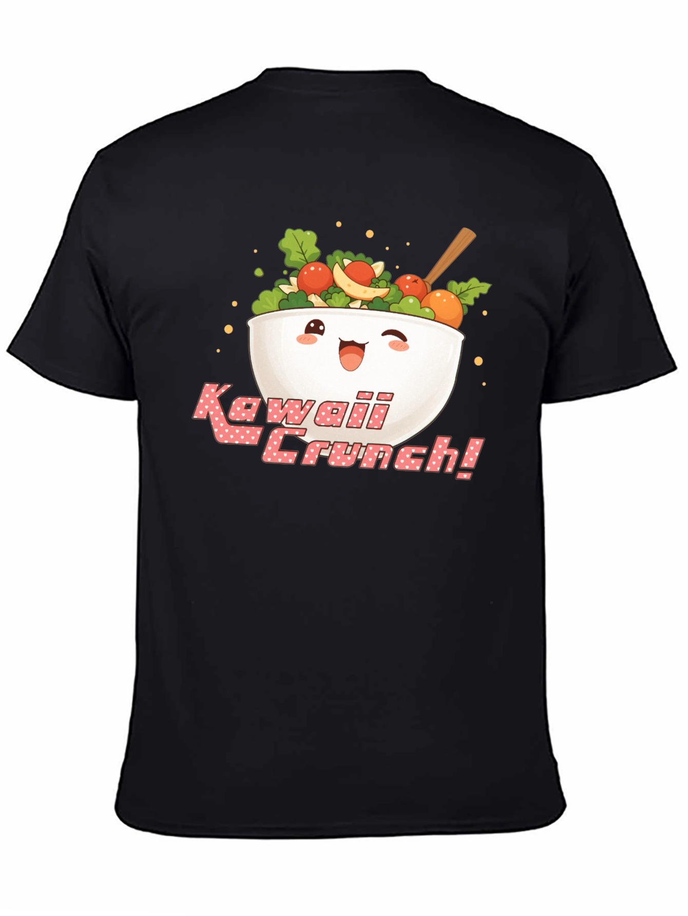 Kawaii Crunch Salad Bowl Graphic T-Shirt