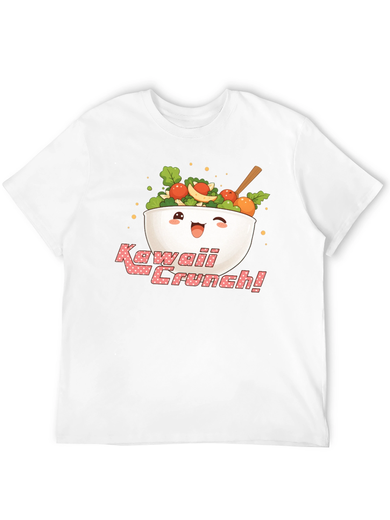Kawaii Crunch Salad Bowl Graphic T-Shirt