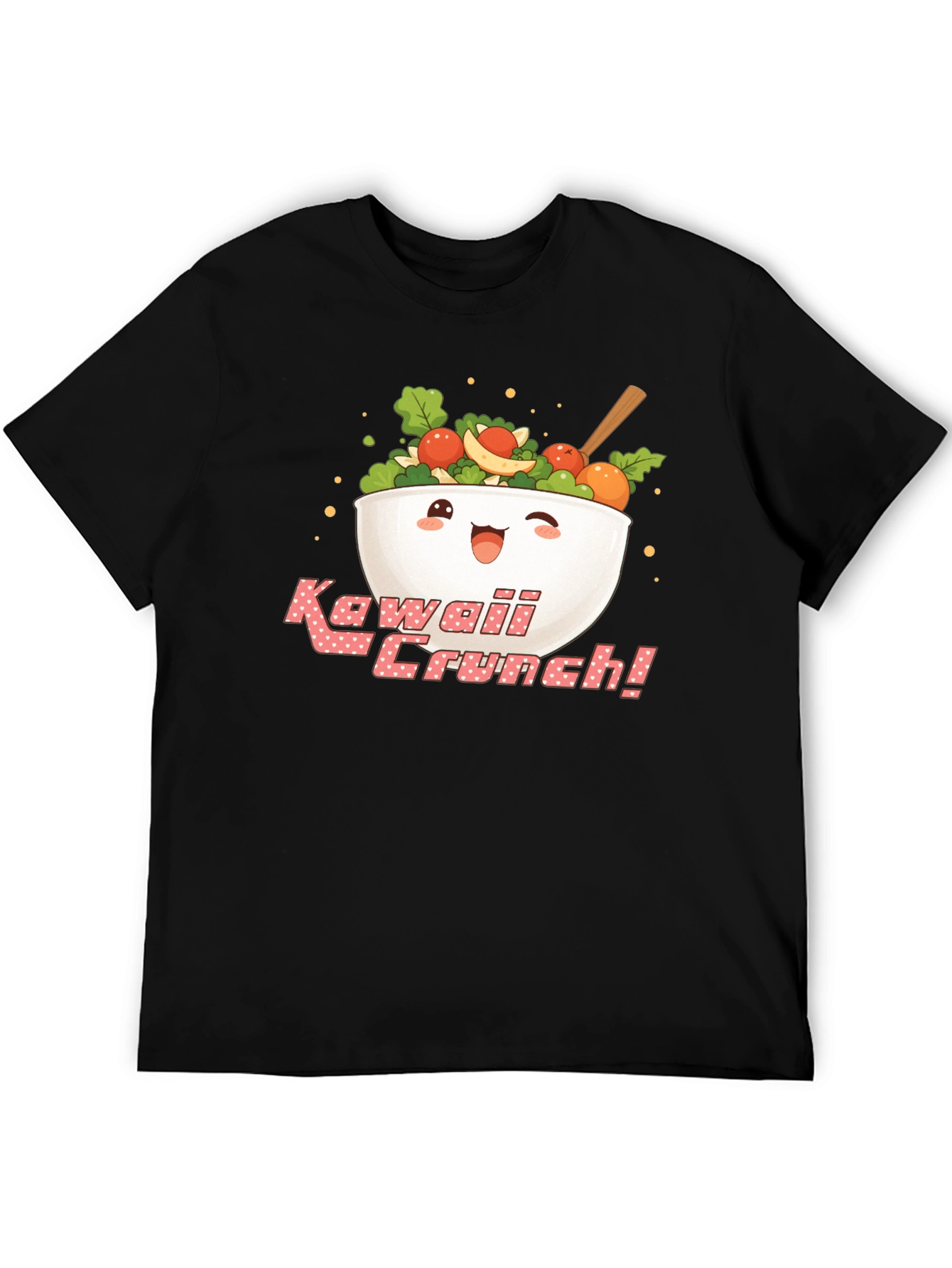 Kawaii Crunch Salad Bowl Graphic T-Shirt
