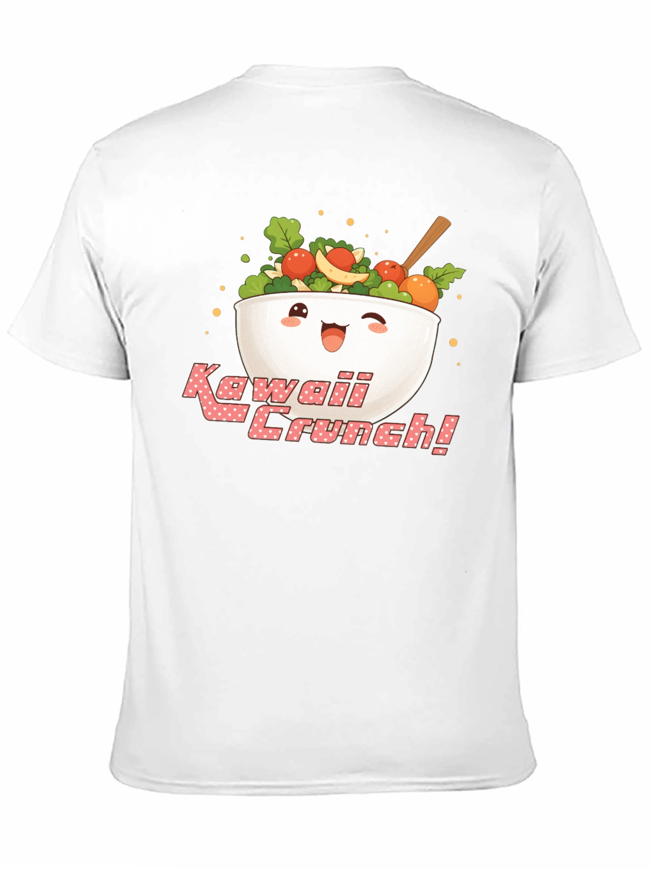 Kawaii Crunch Salad Bowl Graphic T-Shirt