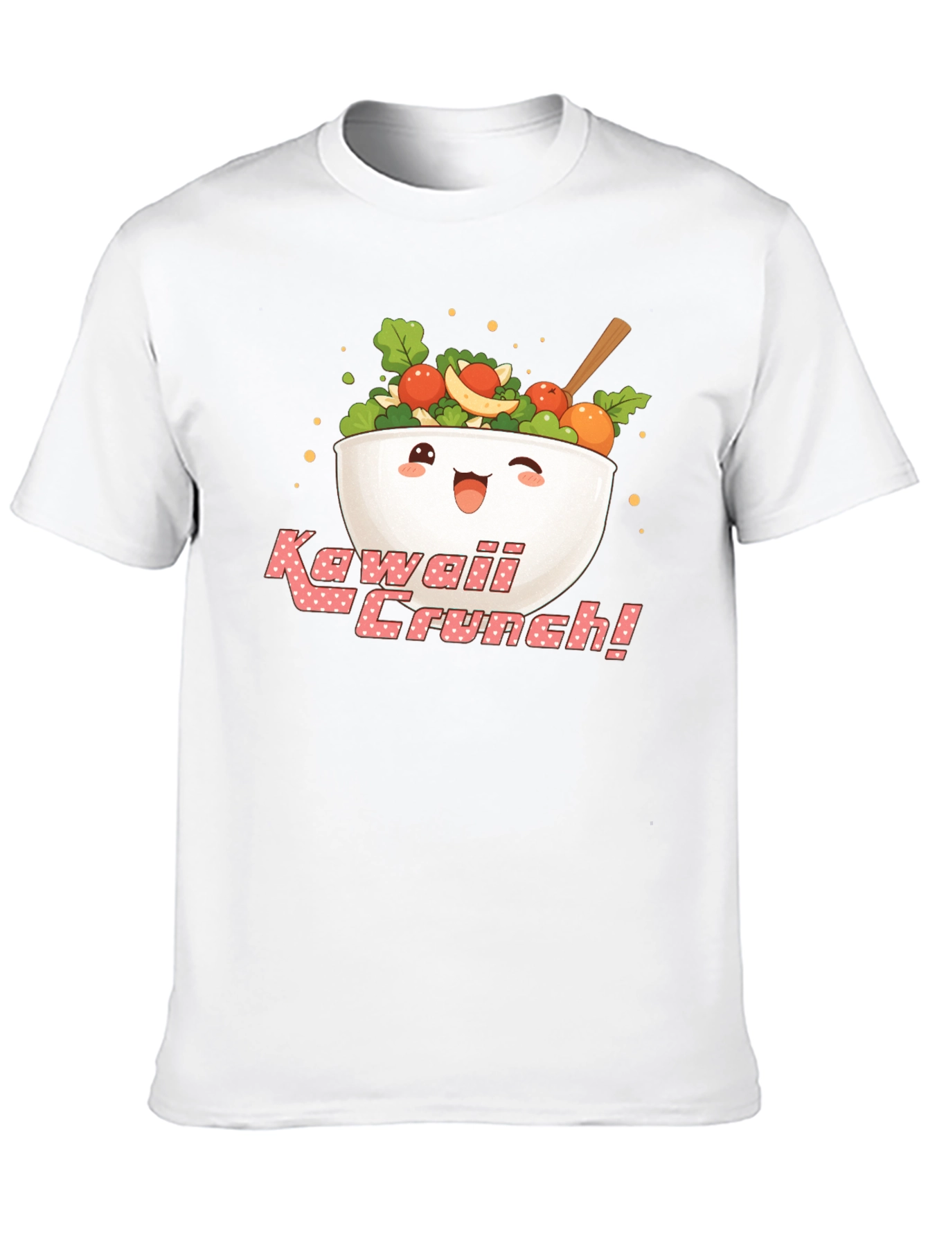 Kawaii Crunch Salad Bowl Graphic T-Shirt