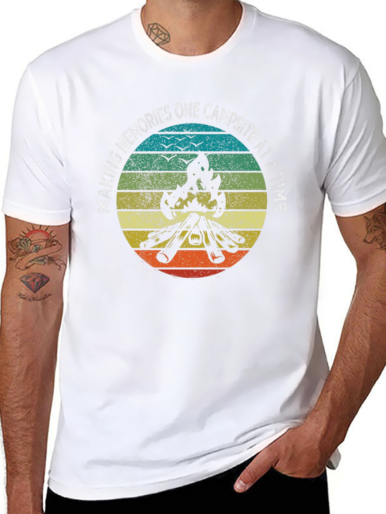 Camping Memories T-Shirt - Bonfire Design