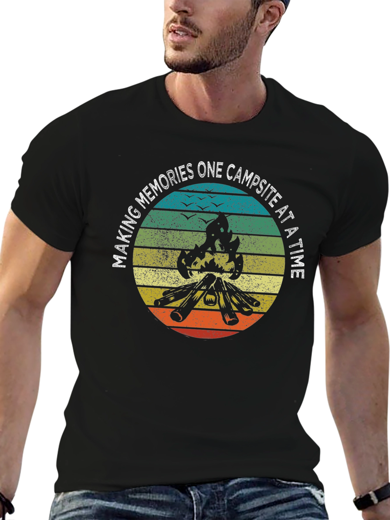 Camping Memories T-Shirt - Bonfire Design