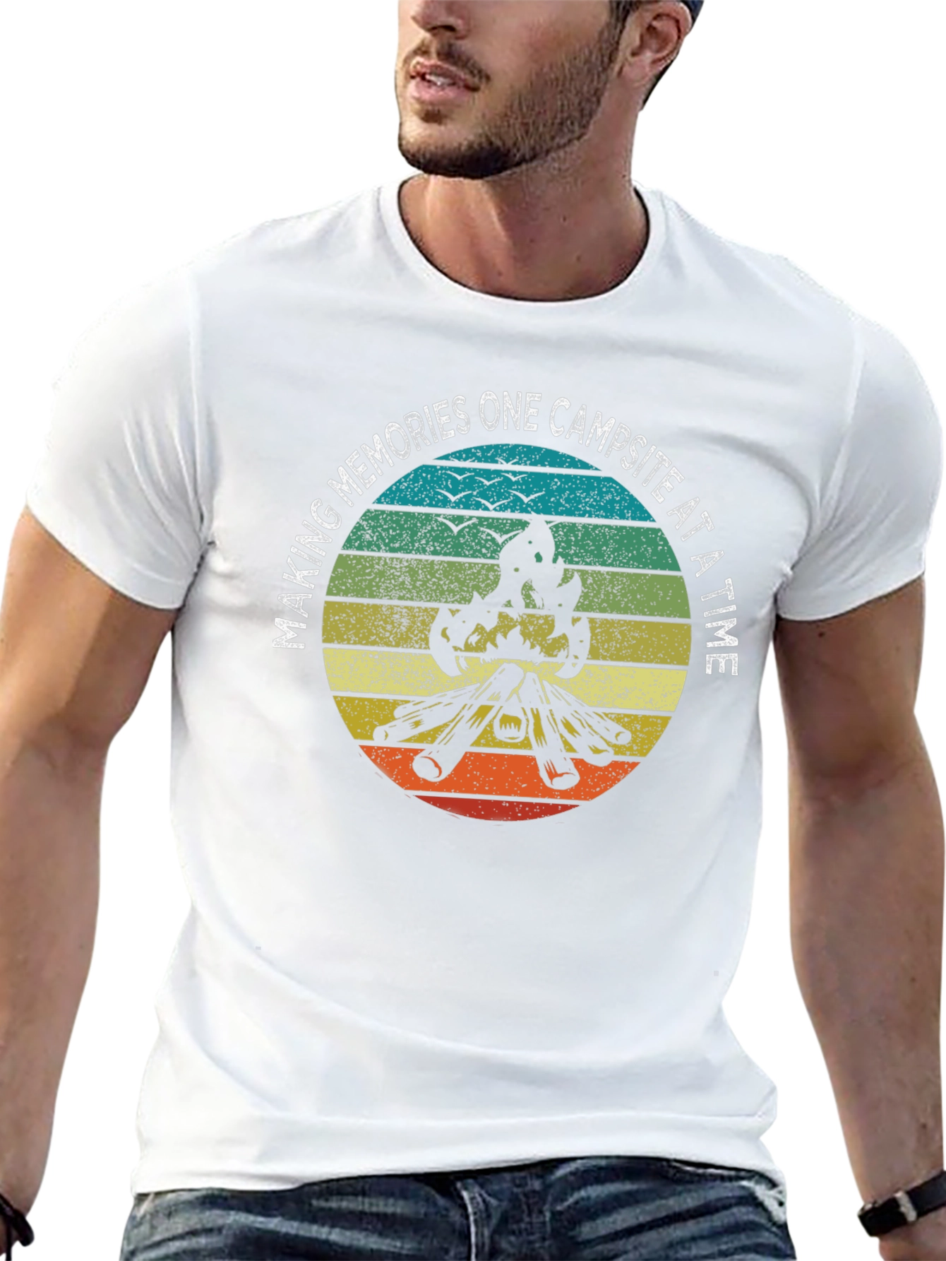 Camping Memories T-Shirt - Bonfire Design