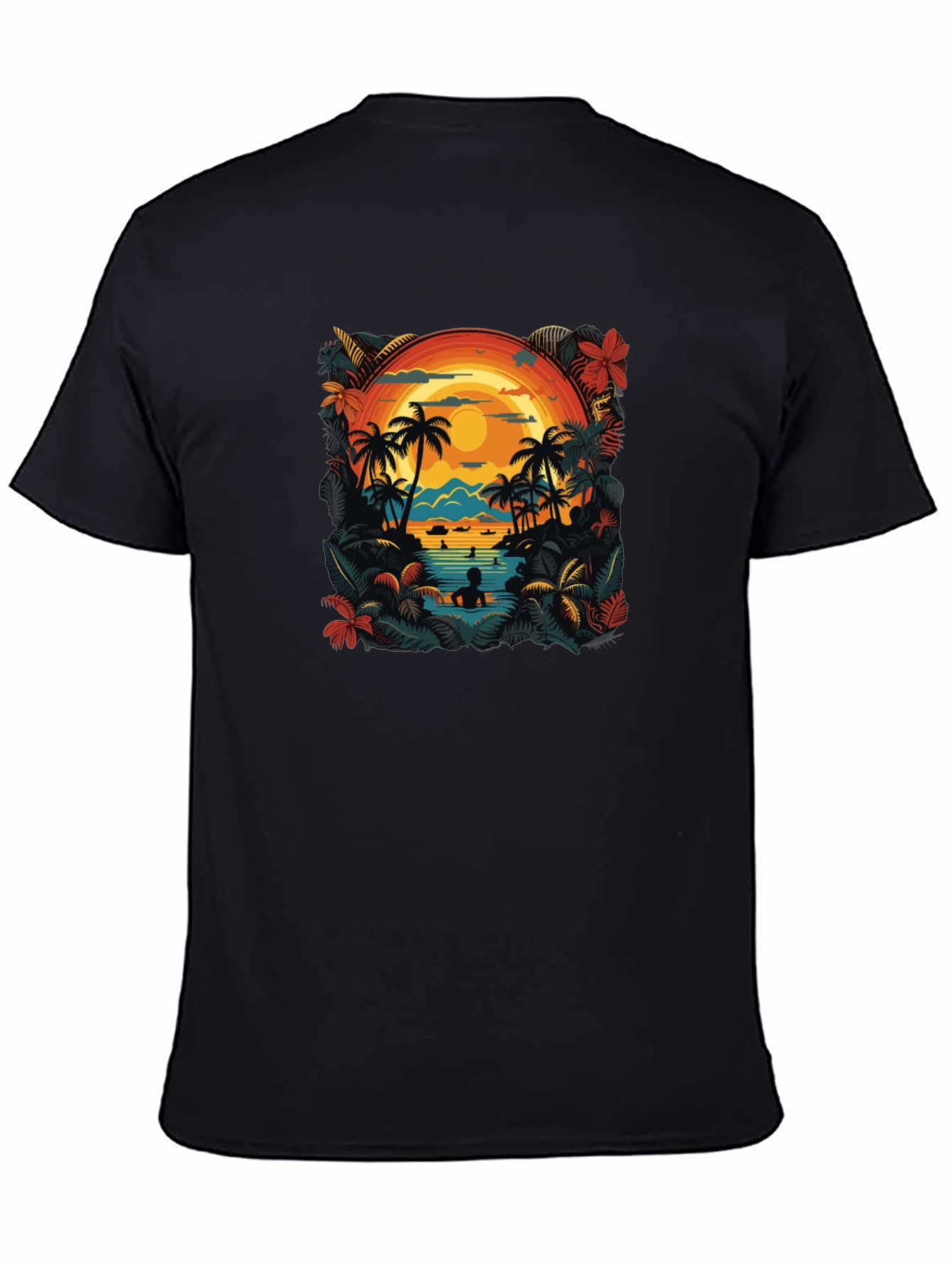 Tropical Sunset Graphic Tee - Island Vibes
