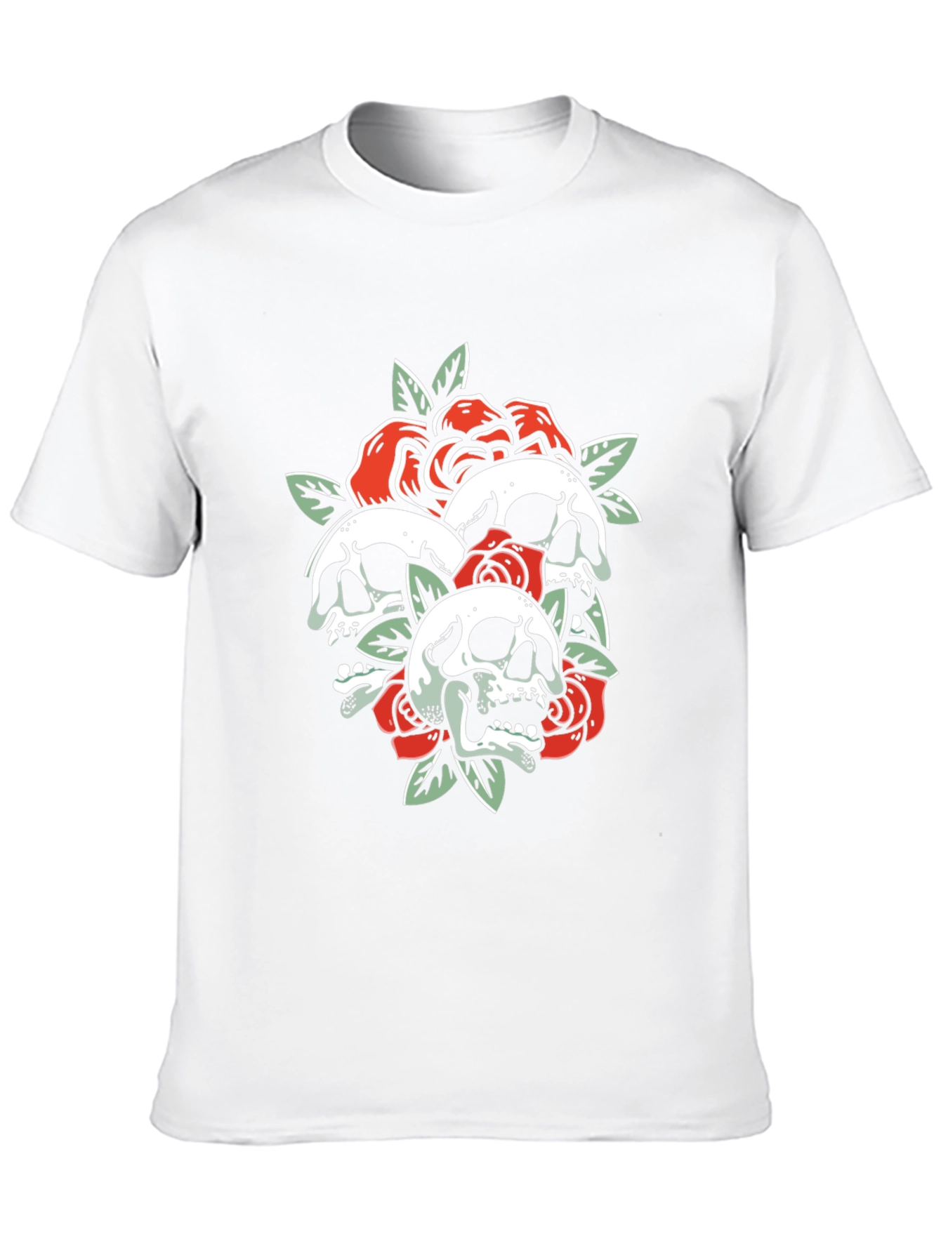 Skull & Roses Graphic Tee - Black T-Shirt