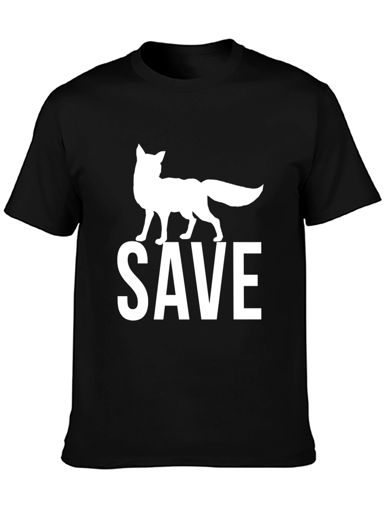 Save the Foxes Black Graphic Tee