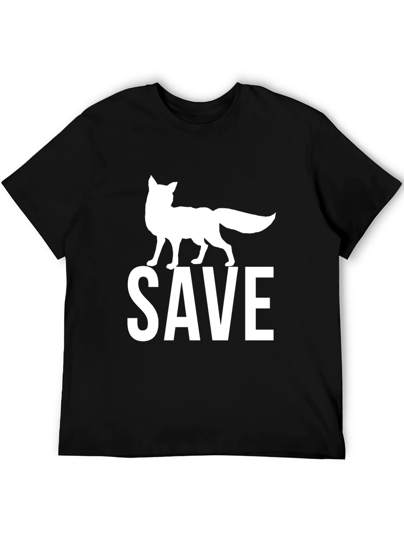 Save the Foxes Black Graphic Tee