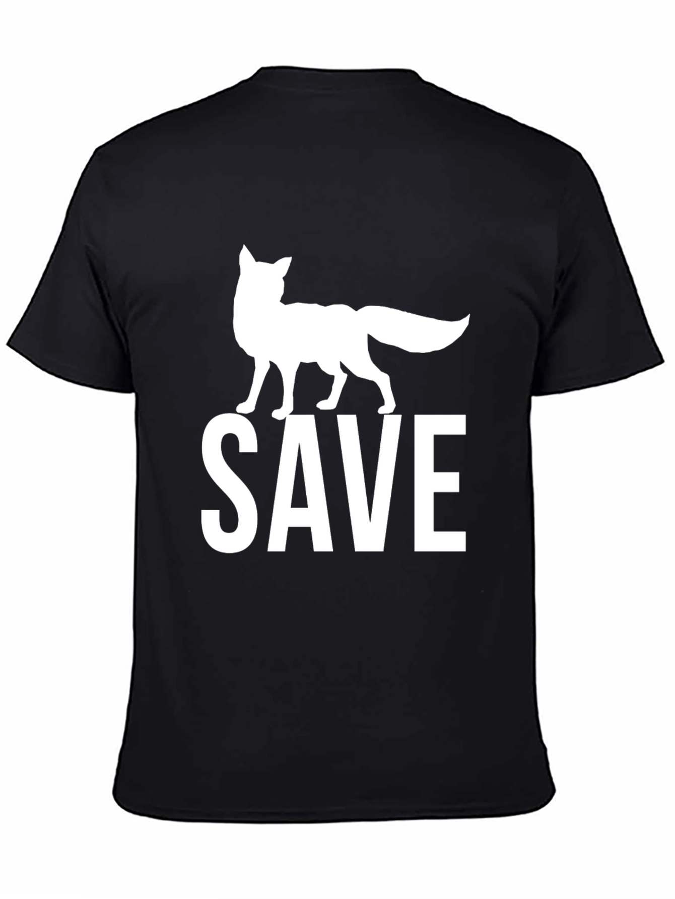 Save the Foxes Black Graphic Tee