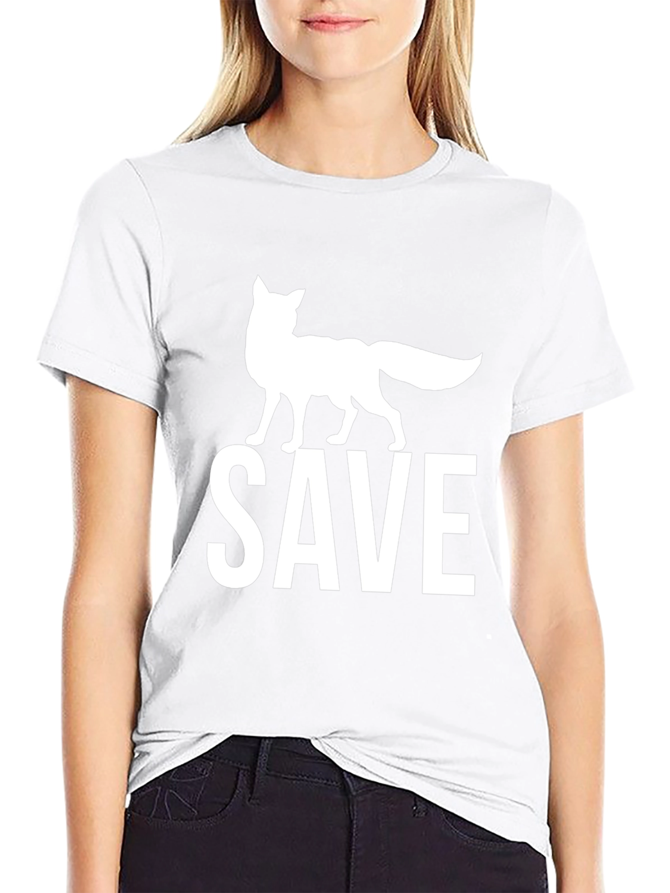 Save the Foxes Black Graphic Tee