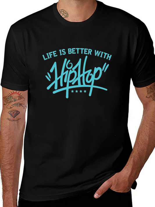 Life is Better with Hip Hop Graphic Tee - Black