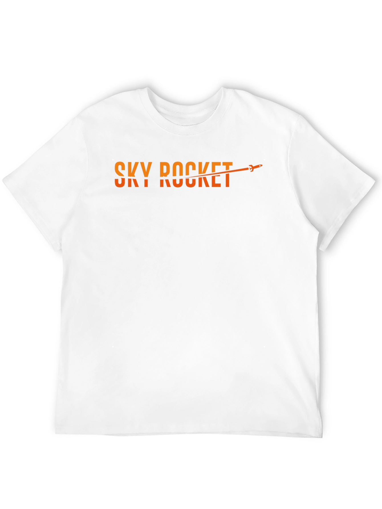 Sky Rocket Graphic Tee - Black Cotton Blend T-Shirt