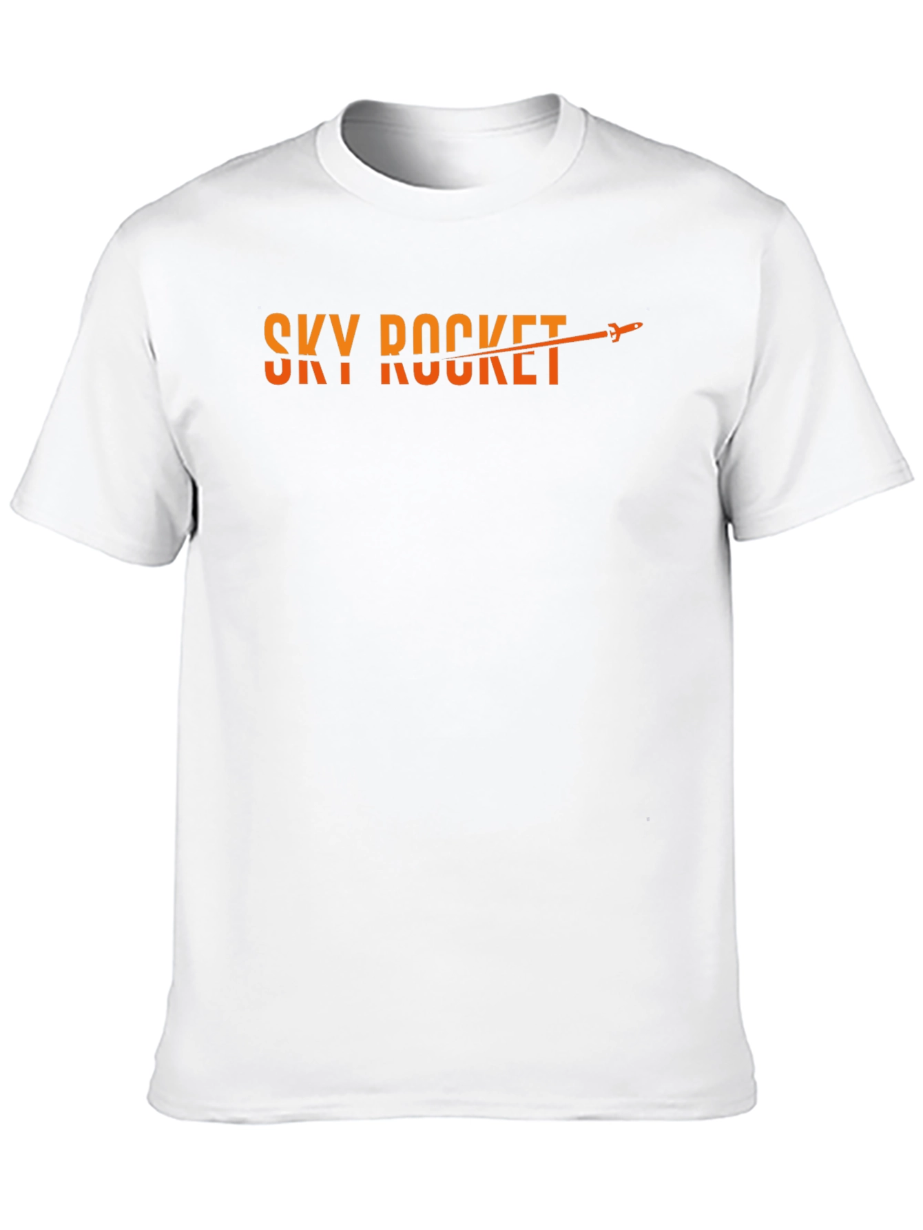 Sky Rocket Graphic Tee - Black Cotton Blend T-Shirt