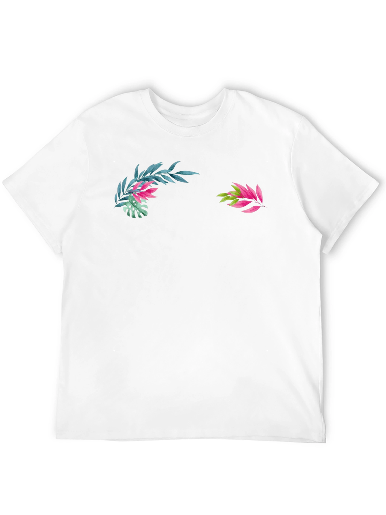 Tropical Leaves Graphic Black T-Shirt