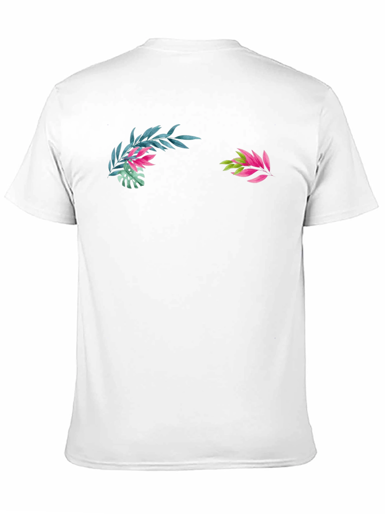 Tropical Leaves Graphic Black T-Shirt