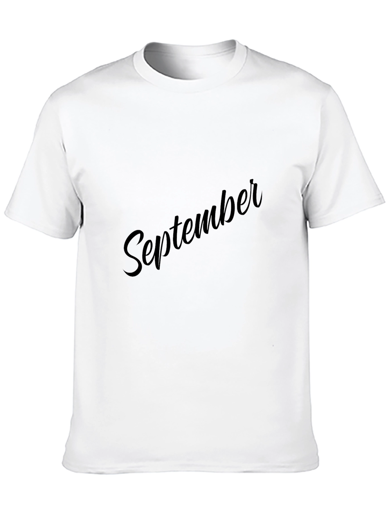 September Black T-Shirt - Stylish Month Design