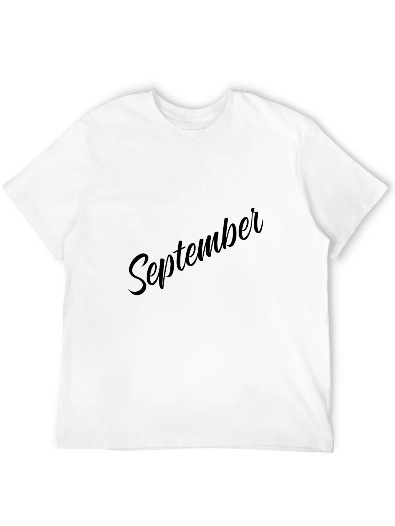September Black T-Shirt - Stylish Month Design