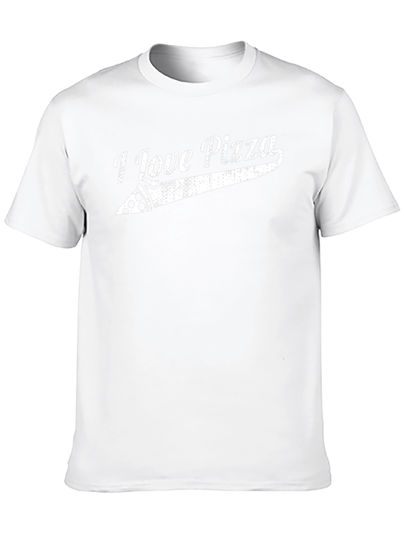 I Love Pizza Graphic T-Shirt - Black Casual Tee