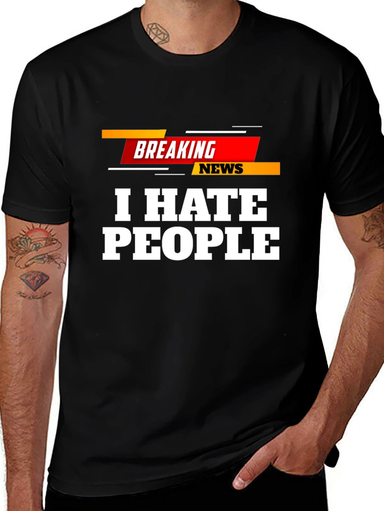 I Hate People Breaking News T-Shirt