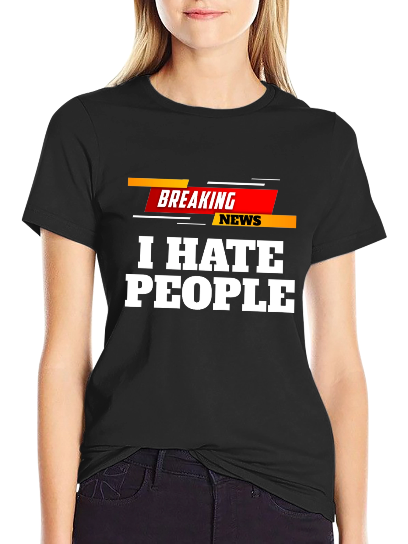 I Hate People Breaking News T-Shirt