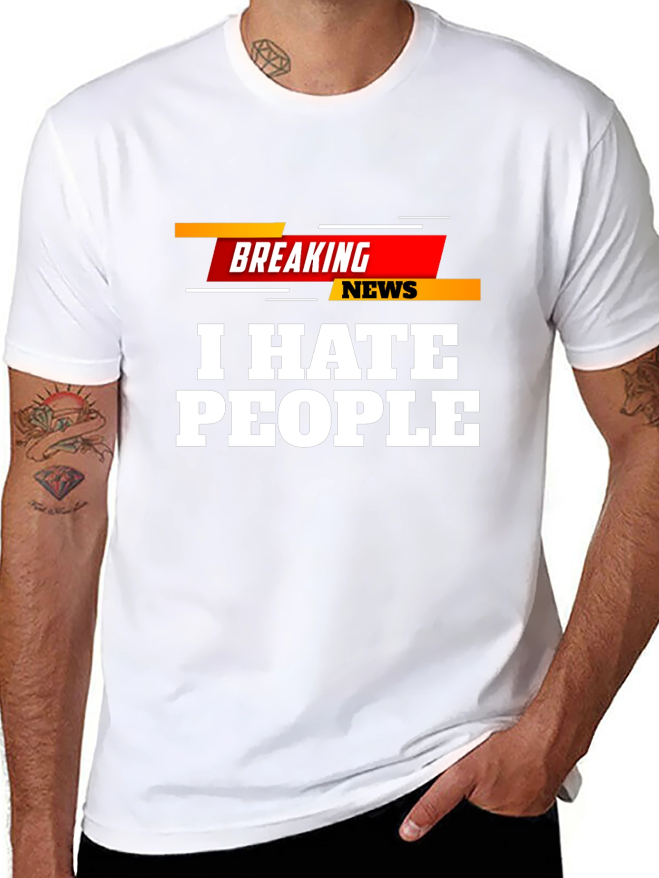 I Hate People Breaking News T-Shirt