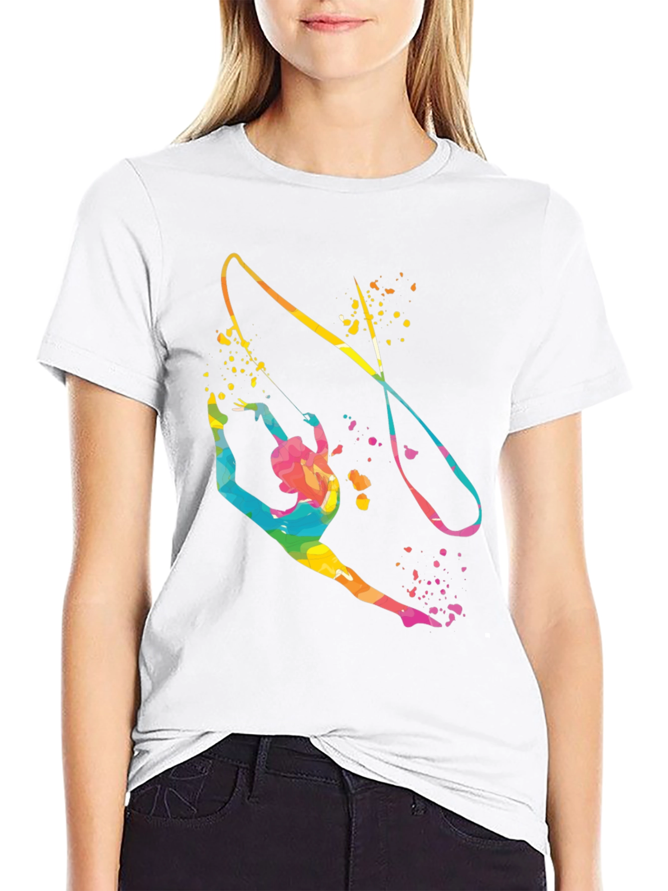 Gymnast Ribbon Black T-Shirt