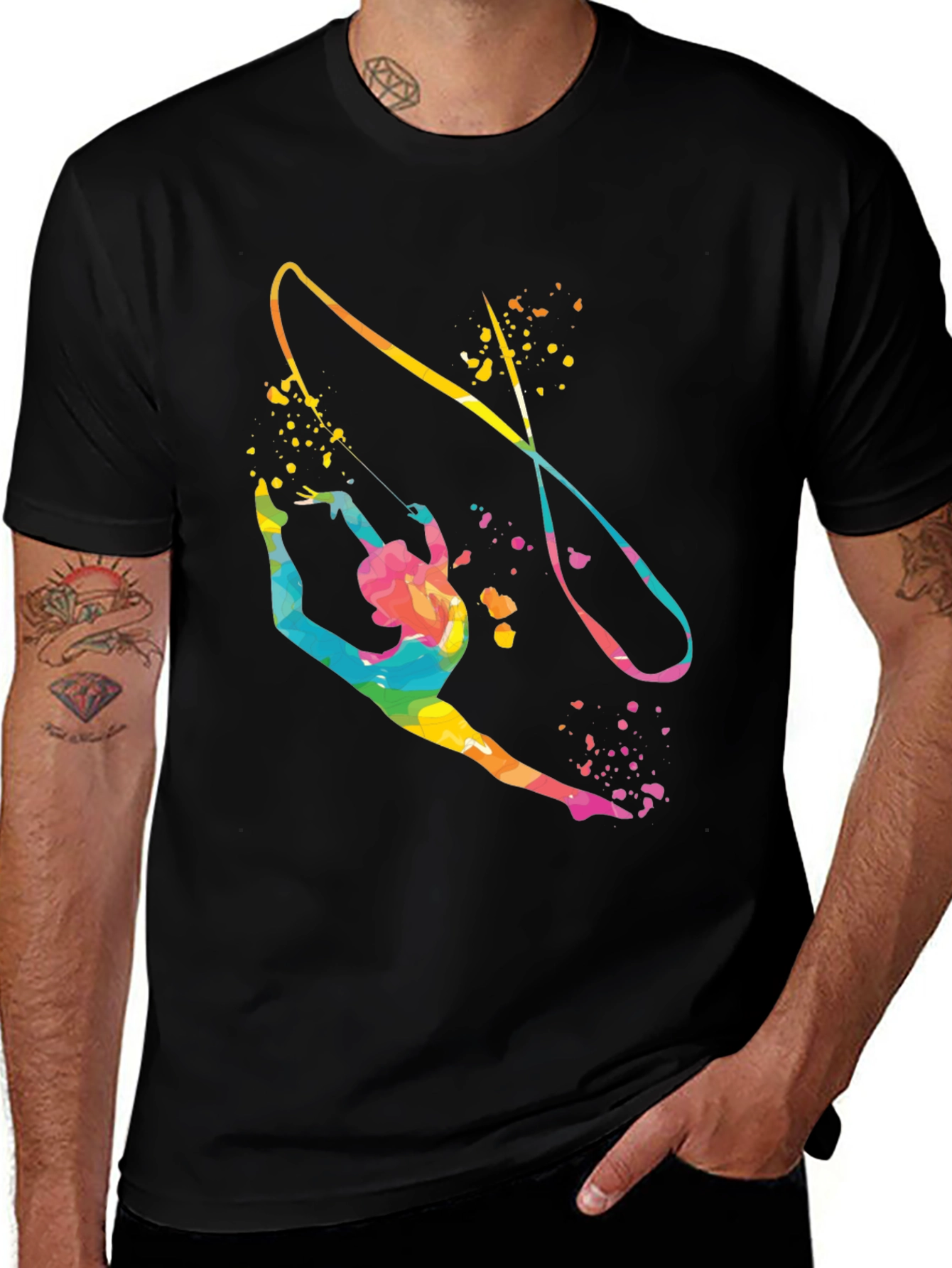 Gymnast Ribbon Black T-Shirt